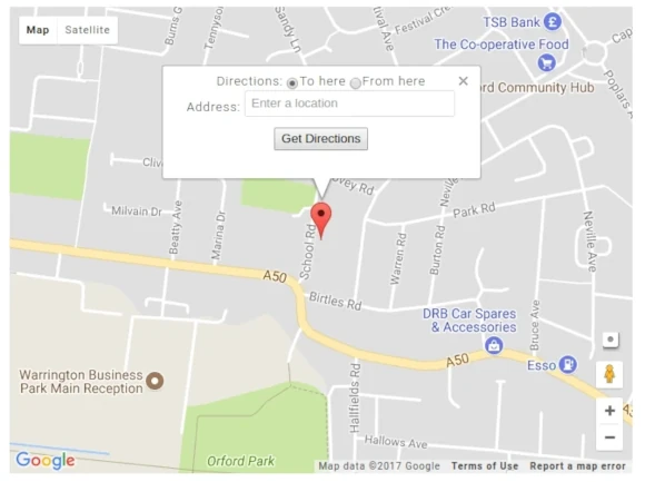Use Google Maps to find us
